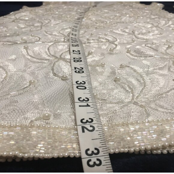 NWT Beaded Drama Women's 10  white sleeveless dress sweetheart satin lined - Picture 6 of 7